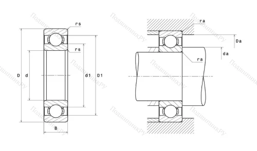 Высокотемпературный  подшипник 6207 F 604 от производителя  SNR