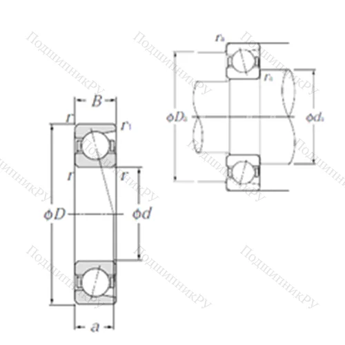 Подшипник шариковый радиально-упорный 7813C