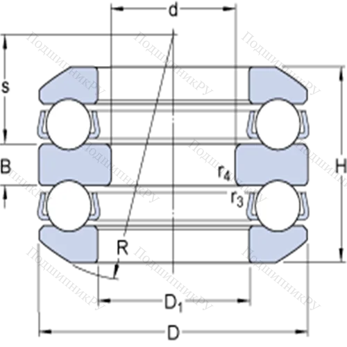 Двойные упорные шарикоподшипники 54208 + U 208 от производителя  SKF