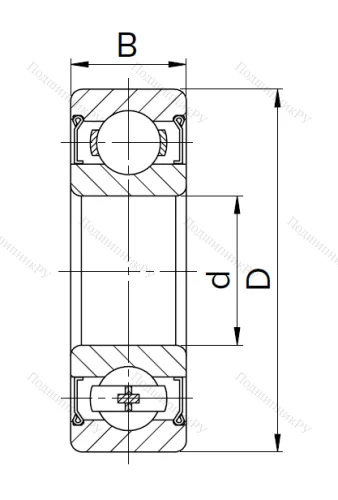 Миниатюрный шариковый подшипник 80016 T (606 ZZT) WZO1TEEIFV в Москве