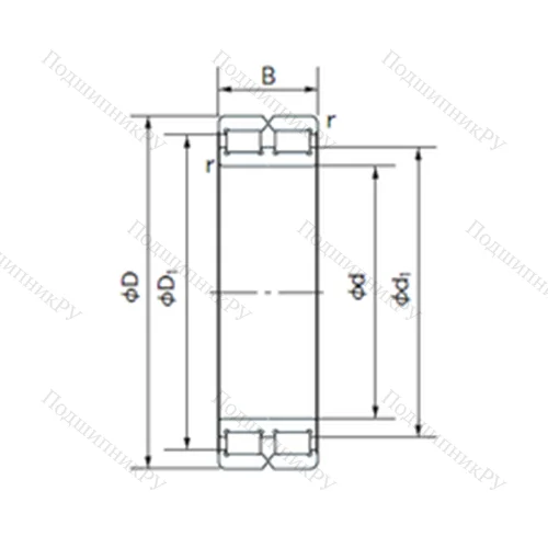 Подшипник роликовый радиальный RB 4856