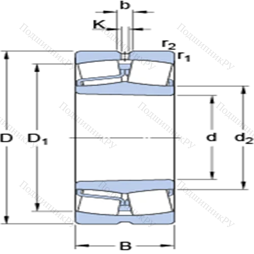 Сферические роликоподшипники с цилиндрическими и коническими отверстиями 22316 EK