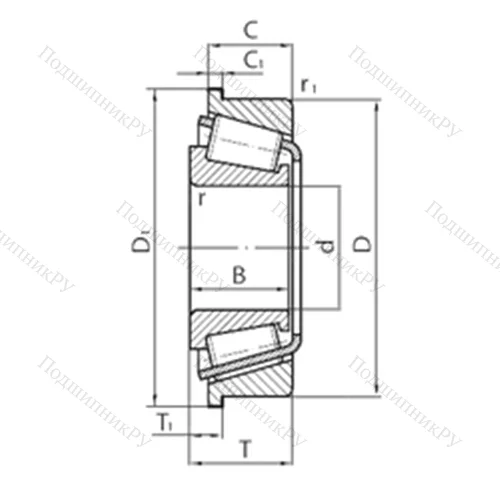 Подшипник роликовый радиально-упорный NP 401015/NP 212181 от производителя  TIMKEN