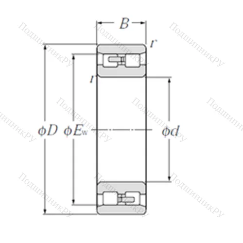 Подшипник роликовый радиальный NN 3011