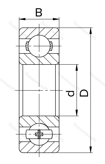 Миниатюрный шариковый подшипник 80023 (623 ZZ) в Москве
