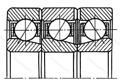 Подшипник  1246908 размер 40x62x48
