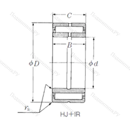 Подшипник игольчатый радиальный HJ-162416+IR-131616 от производителя  NSK