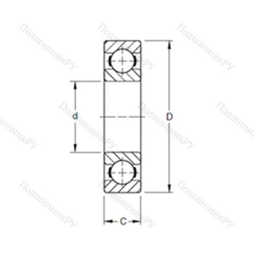 Подшипник шариковый радиальный 70BIC 309