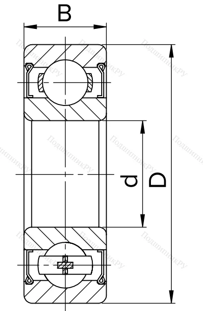 Миниатюрный шариковый подшипник 80024 T (624 ZZT) в Москве