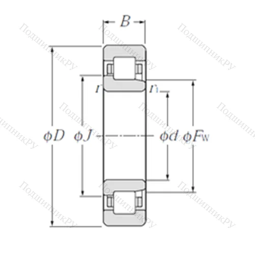Подшипник роликовый радиальный NJ 2308