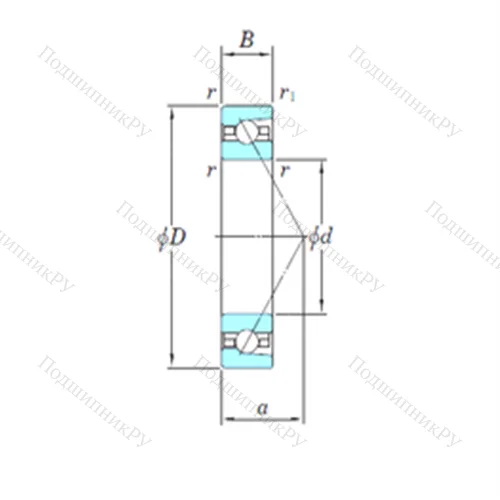 Подшипник шариковый радиально-упорный 3NCHAR 916