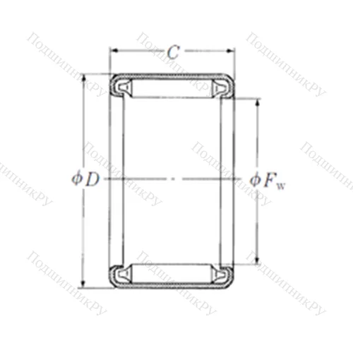 Подшипник игольчатый радиальный F-1212 от производителя  NSK