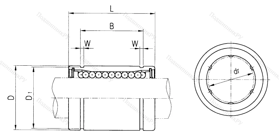 Подшипник LM 50 UU в Москве