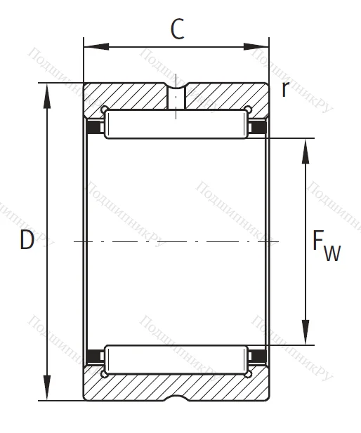 Игольчатый подшипник NK 24/20 XL