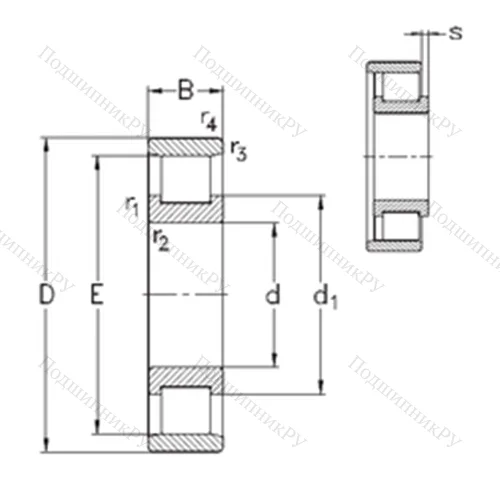 Подшипник роликовый радиальный N 328-E-M 6
