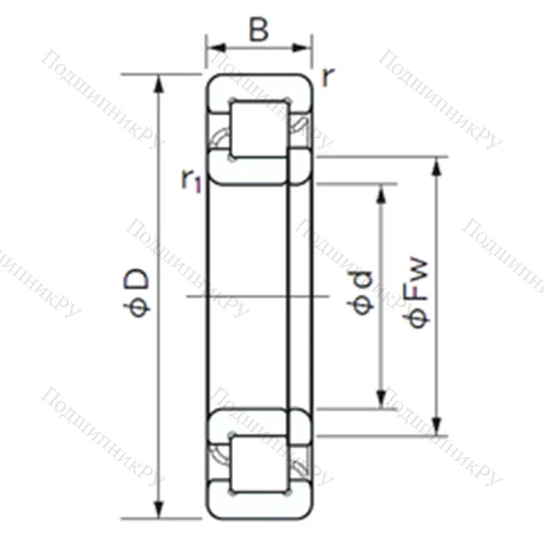 Подшипник роликовый радиальный NUP 256