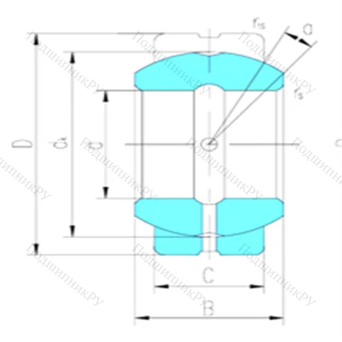 Подшипник скольжения сферический GEZ 101ES-2RS