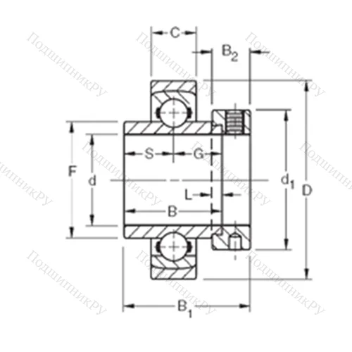 Подшипник шариковый радиальный SMN 407WS-BR
