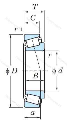 Конический роликовый подшипник 33018 JR от производителя  KOYO