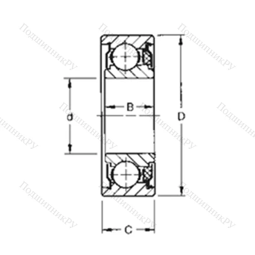Подшипник шариковый радиальный 202KTD 3