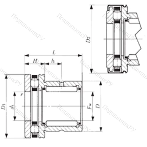 Подшипник комбинированный NBX 4032Z