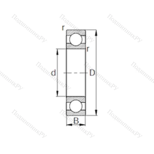 Подшипник шариковый радиальный W 6203