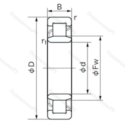 Подшипник роликовый радиальный NU 213 E