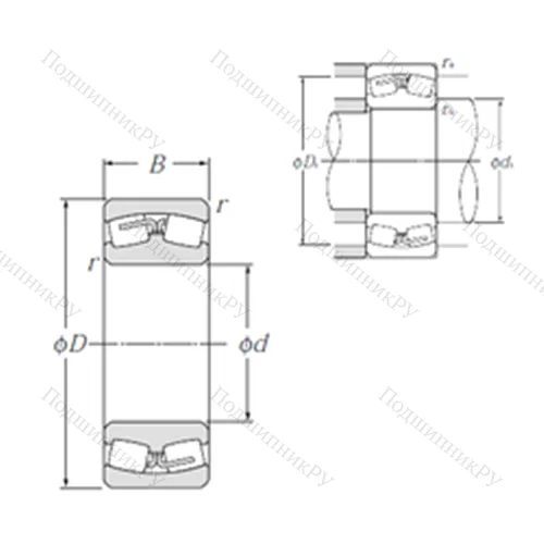 Подшипник роликовый радиальный самоцентрирующийся 21311 от производителя  NTN Подшипник роликовый радиальный самоцентрирующийся 21311 от производителя  NTN