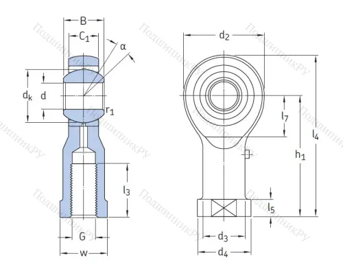 Наконечник штока с внутренней резьбой SIKAC 30 M/VZ 019 в Москве