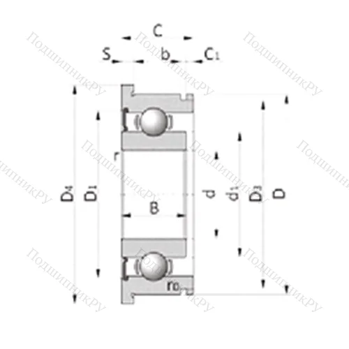 Подшипник шариковый радиальный AB 41659S 01 от производителя  SNR