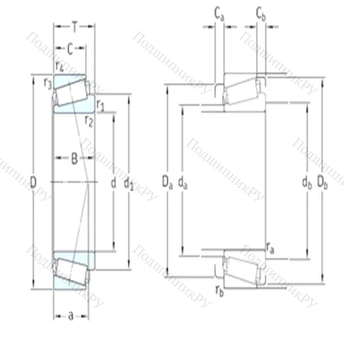 Подшипник роликовый радиально-упорный 30211J 2/Q от производителя  SKF Подшипник роликовый радиально-упорный 30211J 2/Q от производителя  SKF