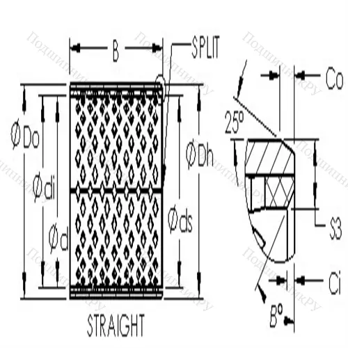 Втулка скольжения AST 090 18080 от производителя  AST Втулка скольжения AST 090 18080 от производителя  AST