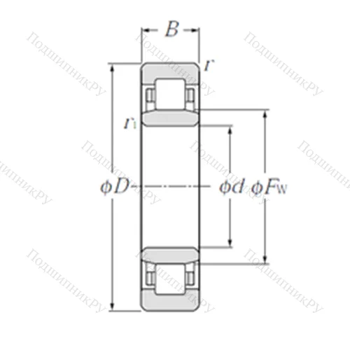 Подшипник роликовый радиальный NU 2226