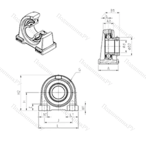 Подшипниковый узел шариковый радиальный ESPAE 202 от производителя  SNR
