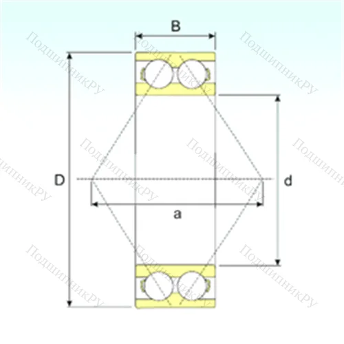 Подшипник шариковый радиально-упорный 3307 ATN 9