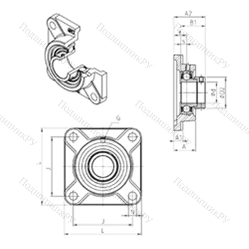 Подшипниковый узел шариковый радиальный ESF 211
