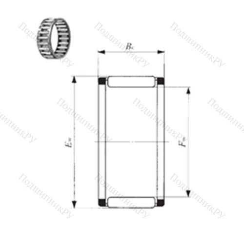 Подшипник игольчатый радиальный KT 324550 от производителя  IKO