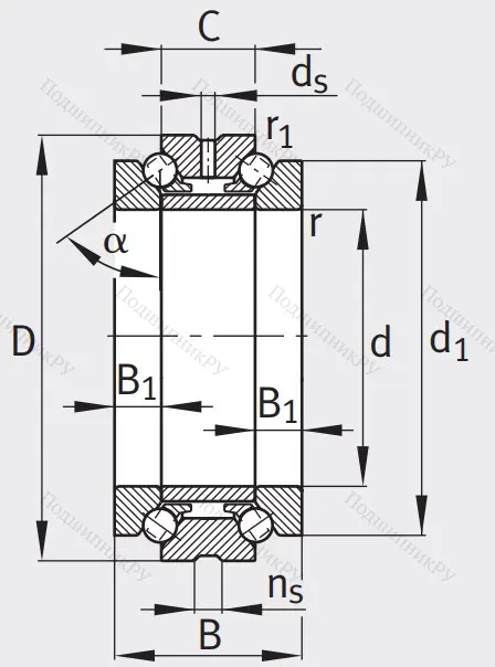 Упорный шариковый подшипник 234412-M-SP