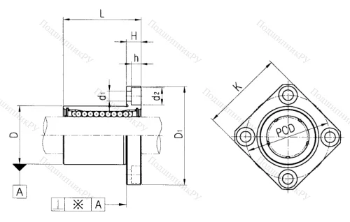 Подшипник LMK 60 UU в Москве