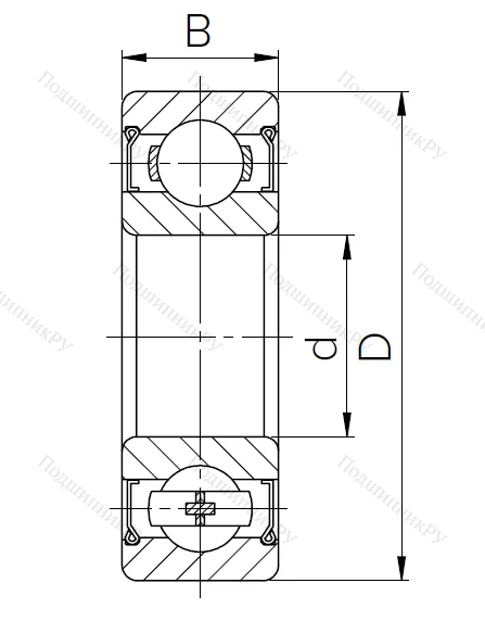 Шариковый однорядный подшипник 80120 (6020 ZZ) в Москве