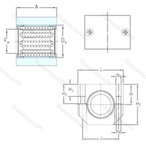 Подшипник шариковый линейный LUHR 12-2LS от производителя  SKF