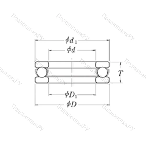 Подшипник шариковый упорный LT 1.3/8B от производителя  RHP