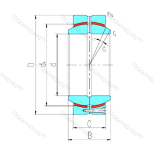 Подшипник скольжения сферический GEH 630HCS от производителя  LS
