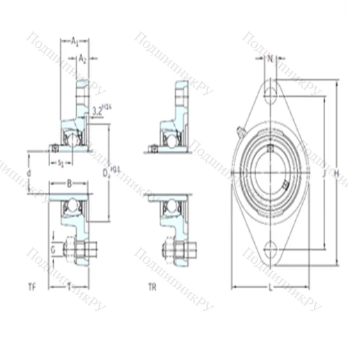 Подшипниковый узел шариковый радиальный FYTB 40 WF от производителя  SKF