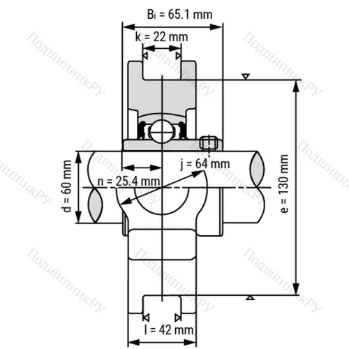 Подшипниковый узел UCT 213 - Вал: 65 мм от производителя  LPZ