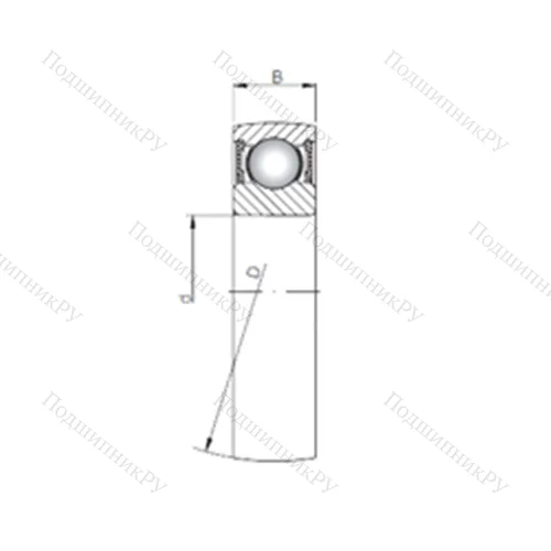Подшипник шариковый радиальный SC 205-2RS от производителя  ISO