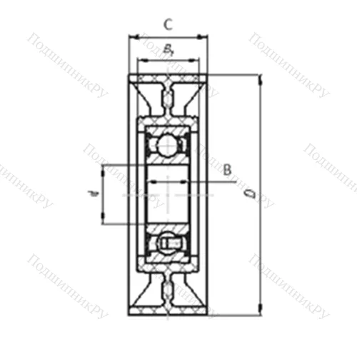 Подшипник шариковый радиальный 830803AK 10E