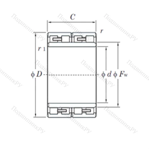 Подшипник роликовый радиальный 24FC 1787