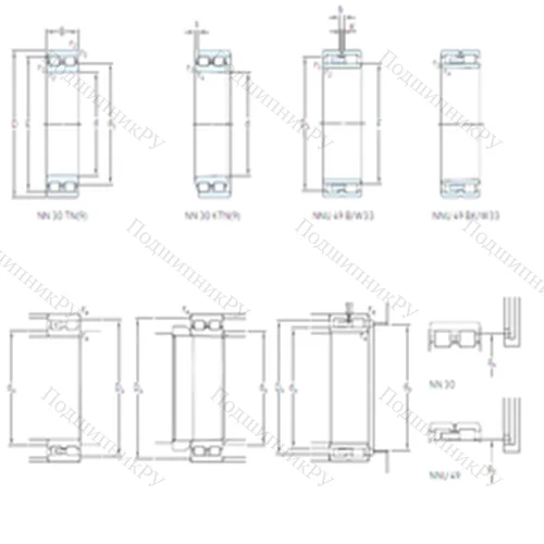 Подшипник роликовый радиальный NNU 4930 B/SPW 33 от производителя  SKF