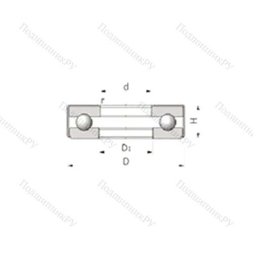 Подшипник шариковый упорный 30TAG 12